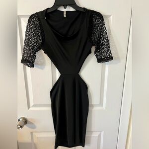 Super sexy black elegant cut out dress